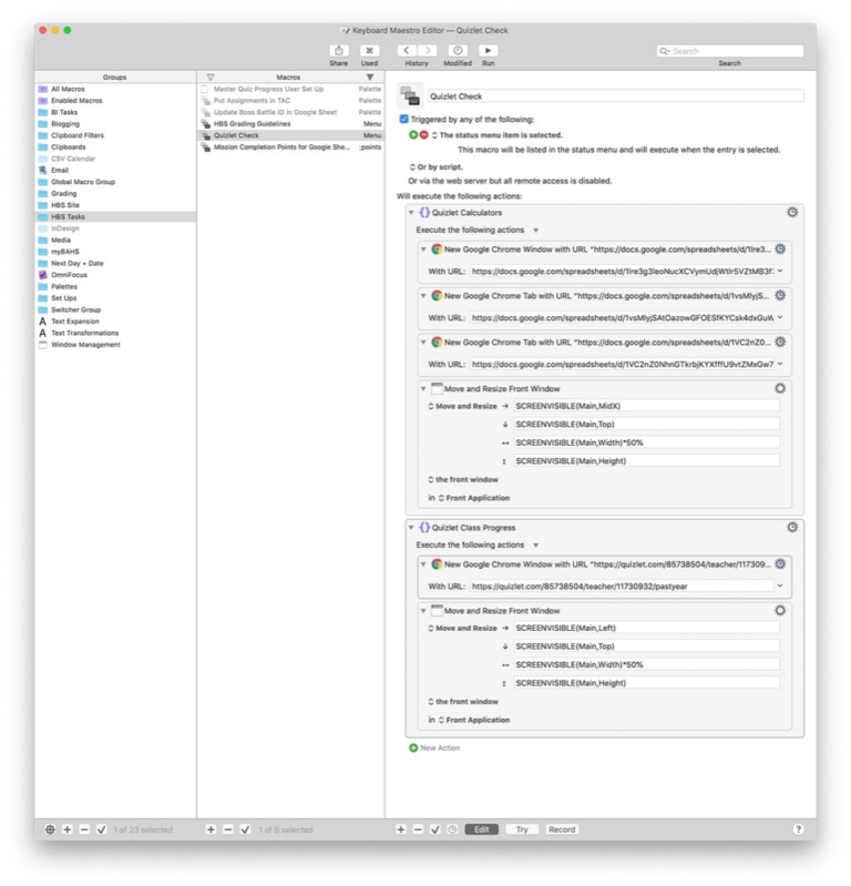 062 Creating an Automation Chain to Share Quizlet Progress with